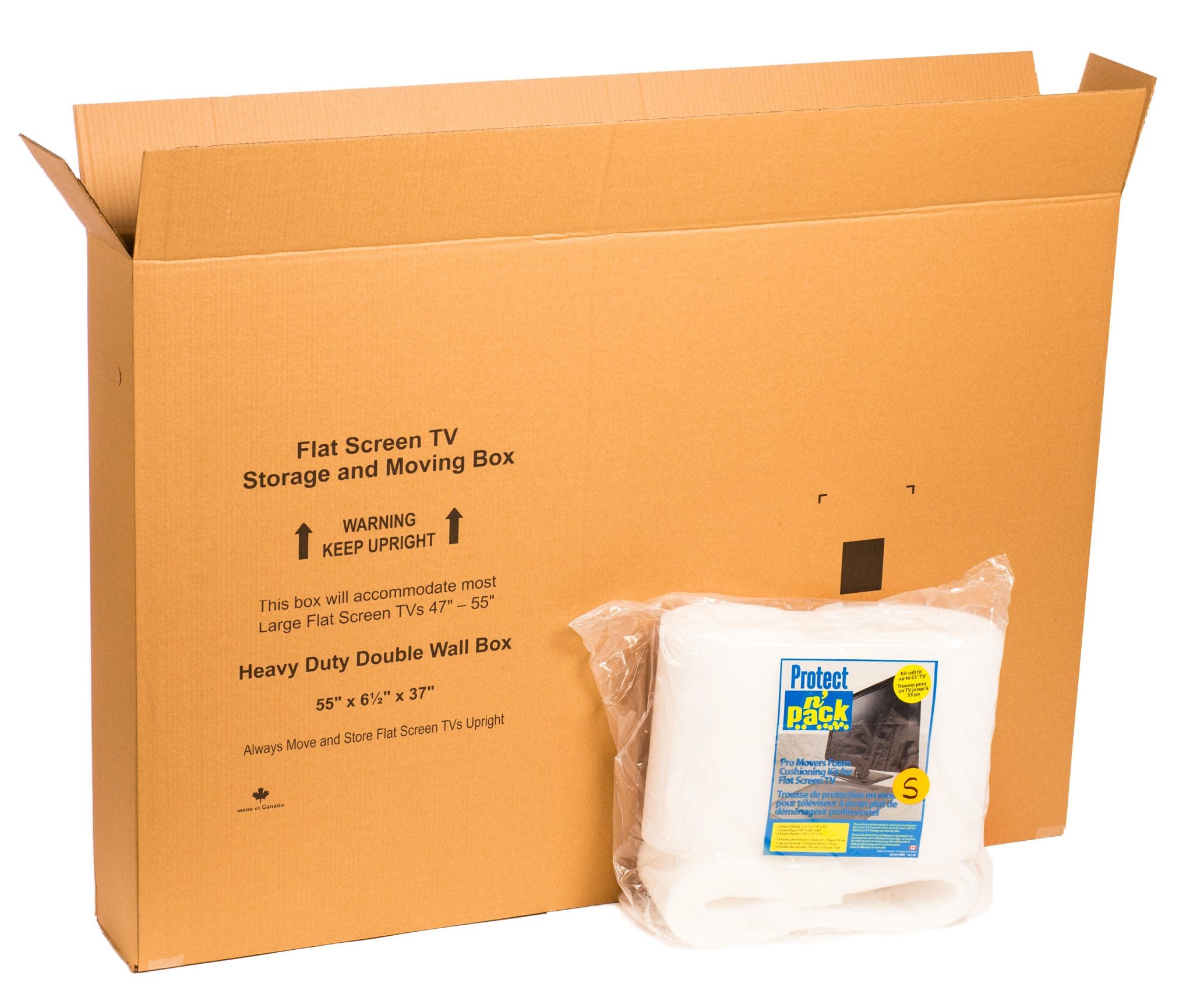 55" TV BOX plus PROTECTIVE FOAM KIT CARGO CABBIE